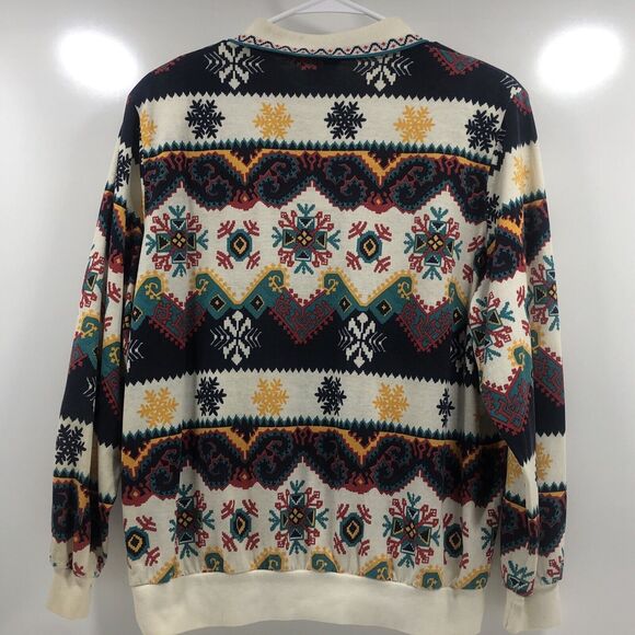 Vintage Cape Cod Sportswear Sweatshirt Mens Size XL Aztec Snowflakes Flaw Read - Picture 4 of 4